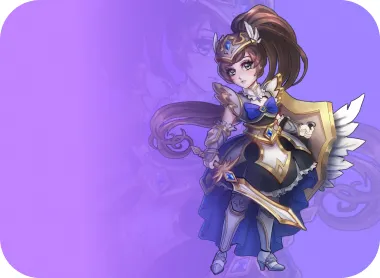 Рисунок девушки-воительницы в мультяшном стиле