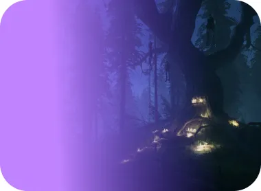 Рисунок леса в сумерках