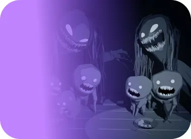 Мультяшные монстры в темноте