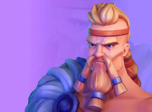 Стилизация викинга с длинными усами и бородой