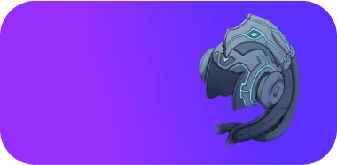 Кибернетический шлем в мультяшном стиле