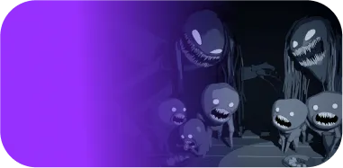 Мультяшные монстры в темноте