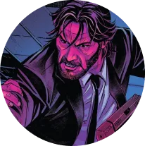 Джон Уик в мультяшной стилистике