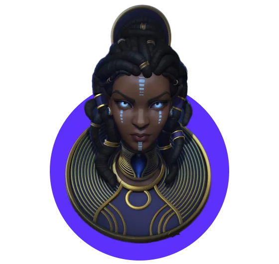 3D-модель девушки с косами