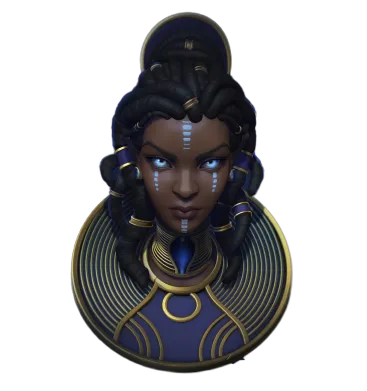 3D-модель девушки с голубыми глазами