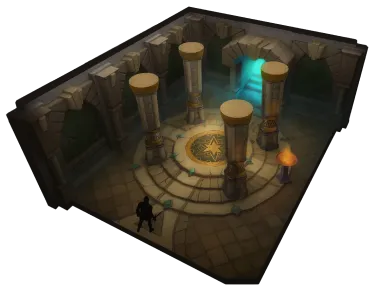 Изображение игровой сцены с персонажем